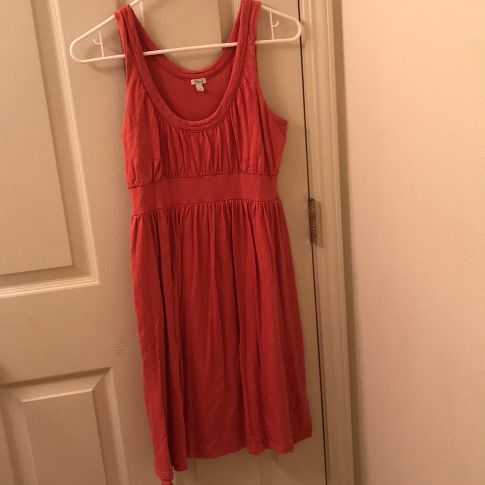 coral summer dress